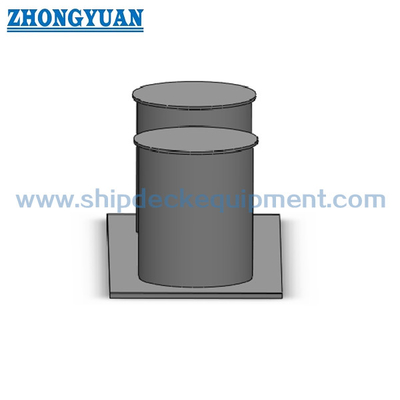 GB / T 554 Type C Steel Double Bitt Bollard z wąską podstawą do holowania statków