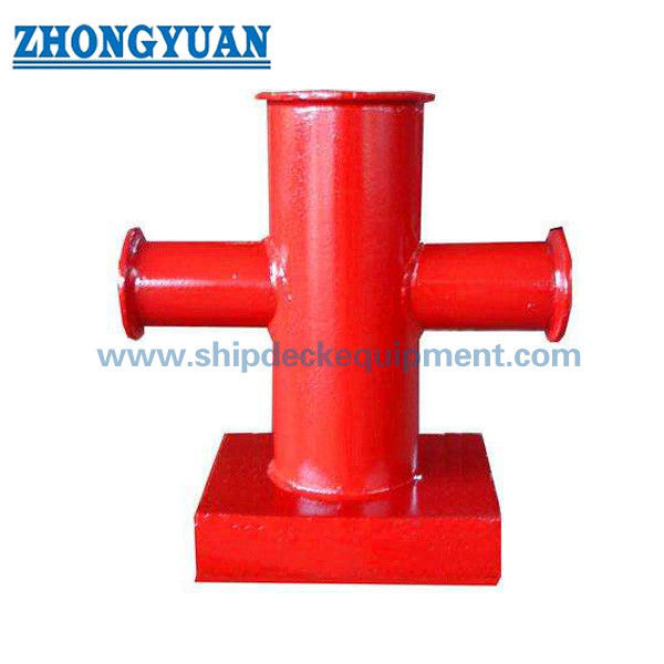 CB / T 3845-2000 Statki Single Cross Bitt Cruciform Bollard Ship Cuming Equipment